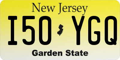 NJ license plate I50YGQ