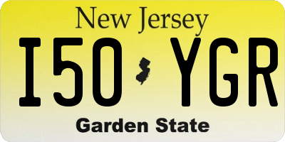 NJ license plate I50YGR