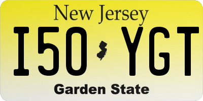 NJ license plate I50YGT