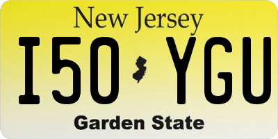 NJ license plate I50YGU