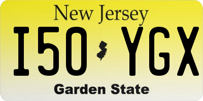 NJ license plate I50YGX
