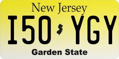 NJ license plate I50YGY