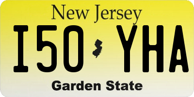 NJ license plate I50YHA