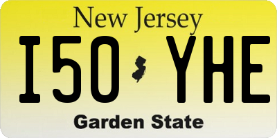NJ license plate I50YHE