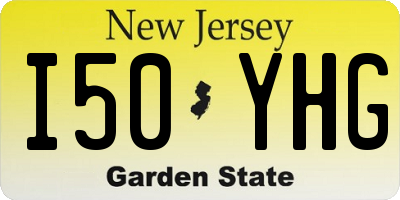 NJ license plate I50YHG