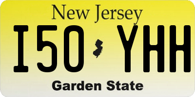 NJ license plate I50YHH