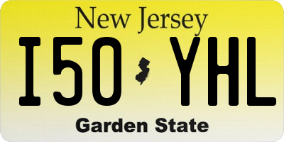 NJ license plate I50YHL