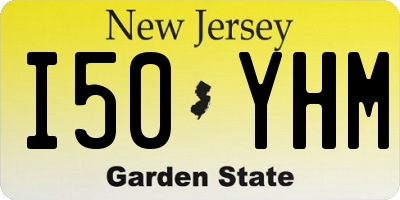 NJ license plate I50YHM