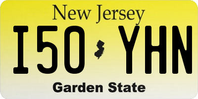 NJ license plate I50YHN