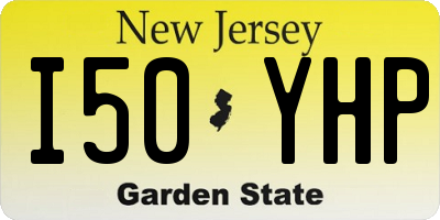 NJ license plate I50YHP