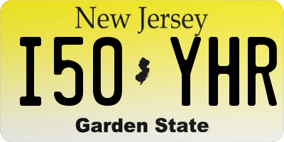 NJ license plate I50YHR