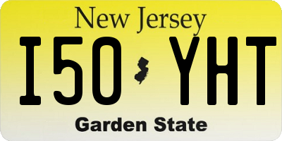 NJ license plate I50YHT