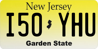 NJ license plate I50YHU