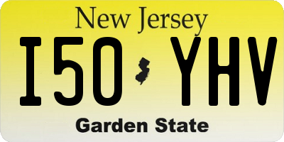NJ license plate I50YHV