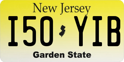 NJ license plate I50YIB