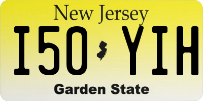 NJ license plate I50YIH