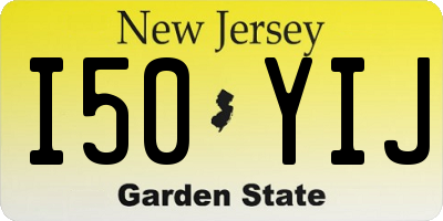 NJ license plate I50YIJ