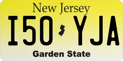 NJ license plate I50YJA