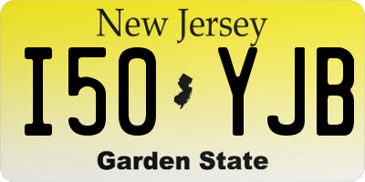NJ license plate I50YJB