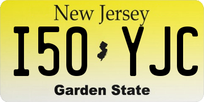 NJ license plate I50YJC