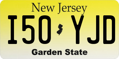 NJ license plate I50YJD