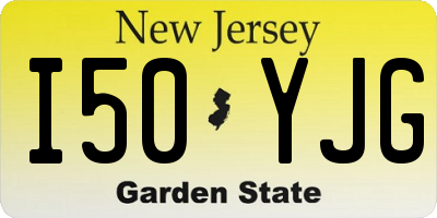 NJ license plate I50YJG