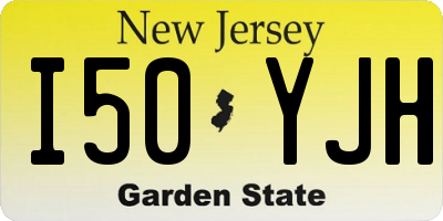 NJ license plate I50YJH