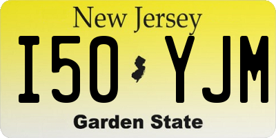 NJ license plate I50YJM