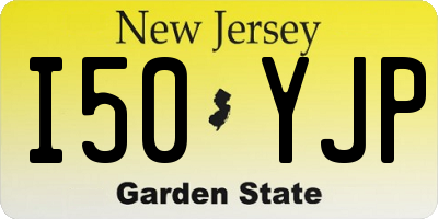 NJ license plate I50YJP