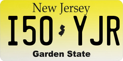 NJ license plate I50YJR