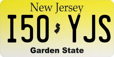 NJ license plate I50YJS