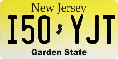 NJ license plate I50YJT
