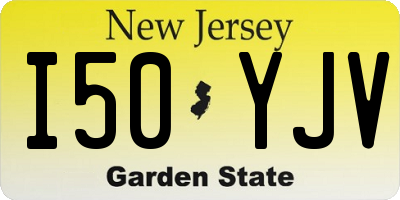 NJ license plate I50YJV