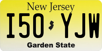 NJ license plate I50YJW