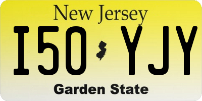 NJ license plate I50YJY