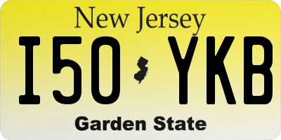 NJ license plate I50YKB