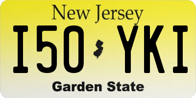 NJ license plate I50YKI