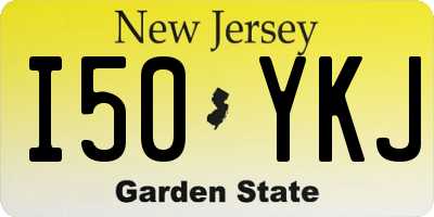NJ license plate I50YKJ