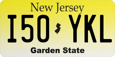 NJ license plate I50YKL