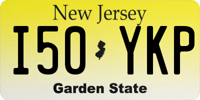 NJ license plate I50YKP