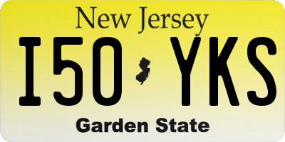 NJ license plate I50YKS