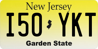 NJ license plate I50YKT