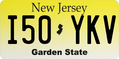 NJ license plate I50YKV