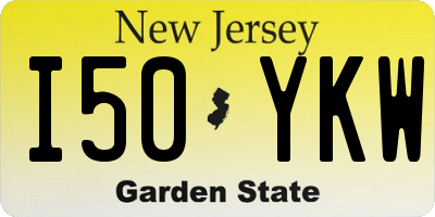 NJ license plate I50YKW