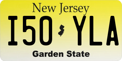 NJ license plate I50YLA