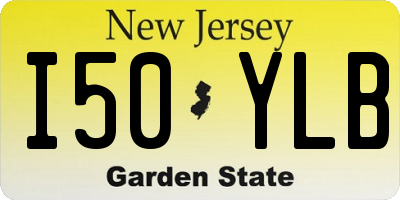 NJ license plate I50YLB