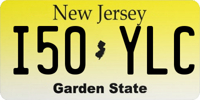 NJ license plate I50YLC