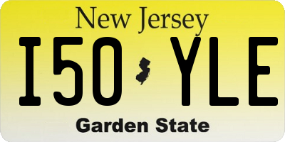 NJ license plate I50YLE
