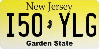 NJ license plate I50YLG