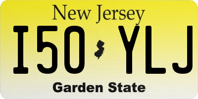 NJ license plate I50YLJ